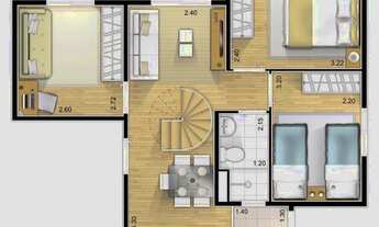 Imagem 3: Apartamento 3 dormitórios para Venda, MARIA EUGENIA, 3 dormitórios, 1 banheiro, 1 vaga