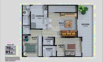 Imagem 4: Condomínio de Sobrado Novos, 02 Dormitórios, Sacada, Garagem