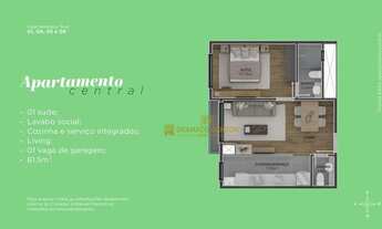 Imagem 3: Apartamento com 1 dormitório à venda, 47 m² por R$ 376.458,47 - Centro - Canela/RS