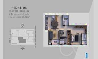 Imagem 6: Apartamento à venda 2 quartos sendo 1 suíte- Nova Palhoça, Palhoça SC