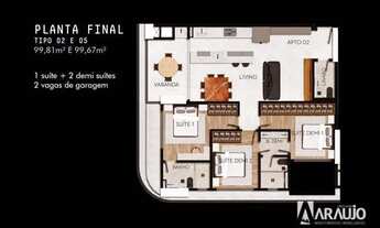 Imagem 2: Apartamento com 1 suíte e 2 demi-suítes na Praia Brava em Itajaí