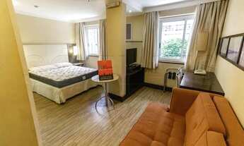 Imagem: Flat totalmente equipado e fica a 1 quadra