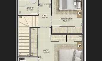 Imagem 7: Sobrado 3 Dormitórios Perto CEPAVI em Pereque - Porto Belo