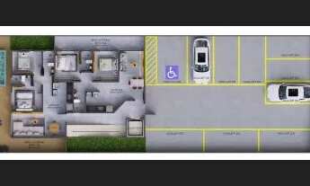 Imagem 2: Apartamento Térreo com piscina privativa e 02 quartos, sendo 01 suíte