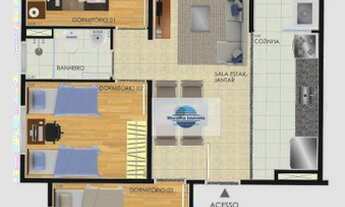 Imagem 2: Apartamento, 48 m² - venda por R$ 240.000,00 ou aluguel por R$ 1.450,00/mês - Jardim Jarag