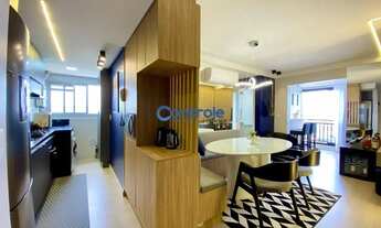 Imagem 3: Apartamento mobiliado em Barreiros com 02 dormitórios, 01 suíte e 02 sacadas e 01 vaga