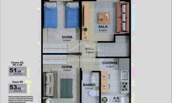 Imagem 2: Condomínio de Sobrado Novos, 02 Dormitórios, Sacada, Garagem