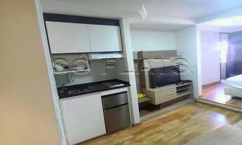 Imagem 2: Flat disponível para locação no Poeta Drummond, contendo 26m², 1 dormitório e 1 vaga de ga