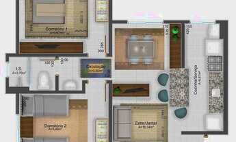 Imagem 5: Apartamento com 2 dormitórios à venda, 60 m² por R$ 210.000,00 - Santa Felicidade