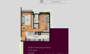 Imagem 2: Apartamento a venda 1 dormitorio c/ suíte e lavabo