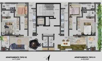 Imagem 5: Apartamento 2 Dormitórios no Balneário Perequê em Porto Belo