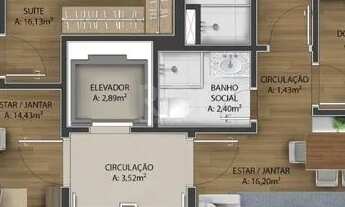 Imagem 4: Apartamento para Venda - 63.91m², 2 dormitórios, sendo 1 suites, 1 vaga - Vila Ipiranga