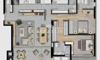 Imagem 4: Apartamento à Venda Barigui, Curitiba com 2 Quartos, 135 m² por R$ 2.704.000