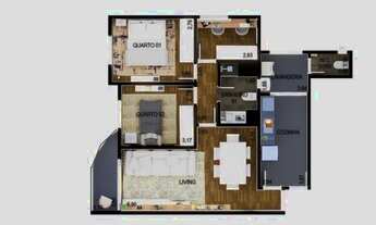 Imagem 2: Apartamento de 3 dormitórios, com 1 vaga de garagem, com 75 m² em Moema Índios