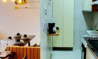 Imagem 2: Quarto e sala, porteira fechada, proto para aluguel por temporada