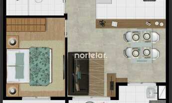 Imagem 3: Apartamento com 1 dormitório à venda, 37 m² por R$ 318.000,00 - Presidente Altino - Osasco