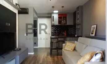 Imagem 2: Apartamento locação 38m², 1 quarto, varanda, 1 vaga, mobiliado. Cidade Monções, Brooklin