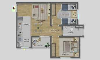 Imagem 5: Residencial SOU VIVER UP - 47m2 com 2 dormitórios e lazer completo