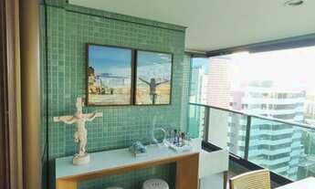 Imagem 2: Apartamento 2 suítes com lavabo, alto, ventilado, 2 vagas soltas, no melhor da Pituba