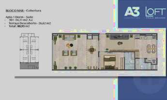 Imagem 2: Loft à venda, 50 m² por R$ 356.699 - Praia Grande - Ubatuba/SP
