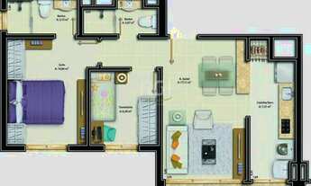 Imagem 4: Apartamento para Venda - 57.72m², 2 dormitórios, sendo 1 suites, 1 vaga - Santo Antonio