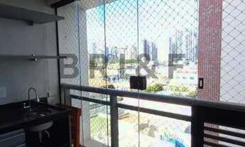 Imagem 6: Apartamento locação 38m², 1 quarto, varanda, 1 vaga, mobiliado. Cidade Monções, Brooklin