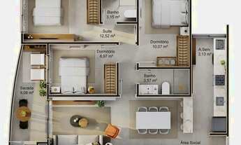 Imagem 4: Apartamento 3 Dormitórios para venda em Florianópolis - SC