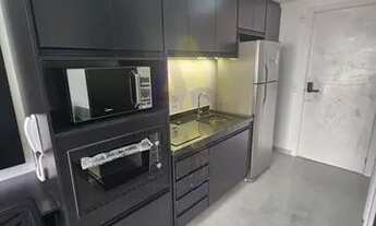 Imagem 4: Apartamento studio moderno reformado e mobiliado em prédio com estrutura de lazer completo