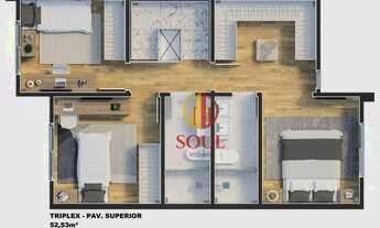 Imagem 7: Sobrado com 3 dormitórios à venda, 158 m² por R$ 1.158.699,00 - Abranches - Curitiba/PR