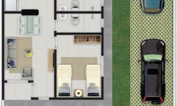 Imagem 3: 114-Casa de condomínio para venda tem 53 M² com 2 quartos sendo 1 SUITE,ENTRADA PARCELA EM