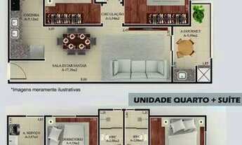 Imagem 2: EDIFICIO EREDITÁ, 1 quarto e uma suite , 1 vaga de garagem, em construçao, 2 tipos