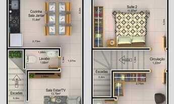 Imagem 4: Sobrado para Venda em Uberlândia, Bem Viver, 2 dormitórios, 2 suítes, 2 banheiros, 2 vagas
