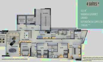 Imagem 7: EXCLUSIVIDADE ZONA NORTE APTO TOP ENTREGA JUNHO DE 2024 153M2 1 QTO SOCIAL 3 SUITES VARAND