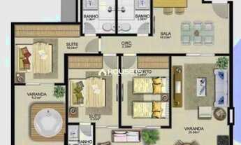 Imagem 9: Apartamento de 3 dormitórios, sendo 2 suítes na Enseada Azul e Guarapari