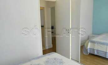 Imagem 5: Flat disponível para locação no Jd Paulista, com 47m² e 1 dorm. com quarto e sala separado