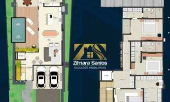 Imagem 3: Sobrado Alto Padrão com 4 suítes - 305,74 m² - Condomínio Alphaville 1 - Quadra Nobre de P