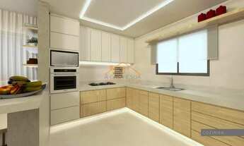 Imagem 4: Cobertura de aproximadamente 110 m² total com três quartos, sala ampla, 04 vagas de garage