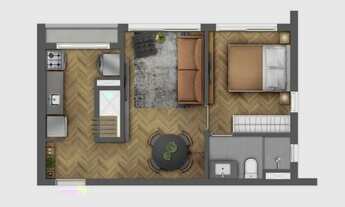 Imagem 3: GO Rio Branco - Excelente 1 dormitório 39,37 m2