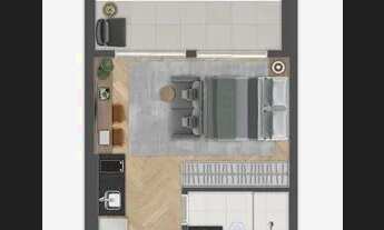 Imagem 7: Apartamento para venda possui 27 metros quadrados com 1 quarto