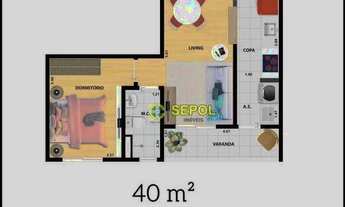 Imagem 4: Apartamento com 1 dormitório à venda, 40 m² por R$ 285.000,00 - Vila Nova Manchester - São