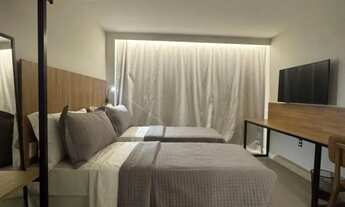 Imagem: Flat novo com 23 m² e vista para o mar