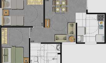 Imagem 2: Apartamento 2 Quartos e Condomínio Fechado - Residencial Viver Tarumã