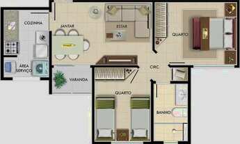 Imagem: Apartamento 02 Quartos - 2º Andar - Garden