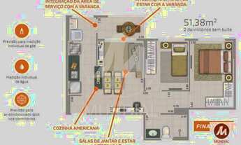 Imagem 2: Apartamento (tipo - padrao) 1 dormitórios, portaria 24hs, salão de festa, salão de jogos