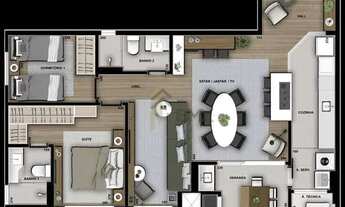 Imagem 7: Apartamento com 3 dormitórios à venda, 87 m² por R$ 773.131,00 - Jardim Social - Curitiba