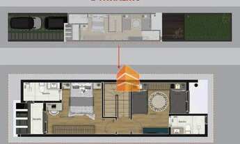 Imagem 6: Sobrado com 2 dormitórios à venda, 86 m² por R$ 389.000 - Bom Princípio - Gravataí/RS