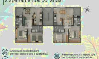 Imagem 3: Apartamento com 2 dormitórios à venda, 65 m² por R$ 420.000,00 - Campo D'una - Imbitu