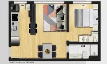 Imagem 2: Apartamento para Venda - 38.3m², 1 dormitório, 1 vaga - Bom Fim