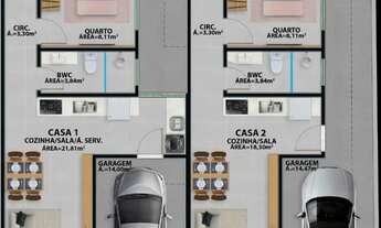 Imagem 3: Casa com 2 dormitórios à venda no Bosque São José II, São José/SC