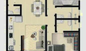 Imagem 5: Apartamento 3 Dormitórios para venda em Palhoça - SC